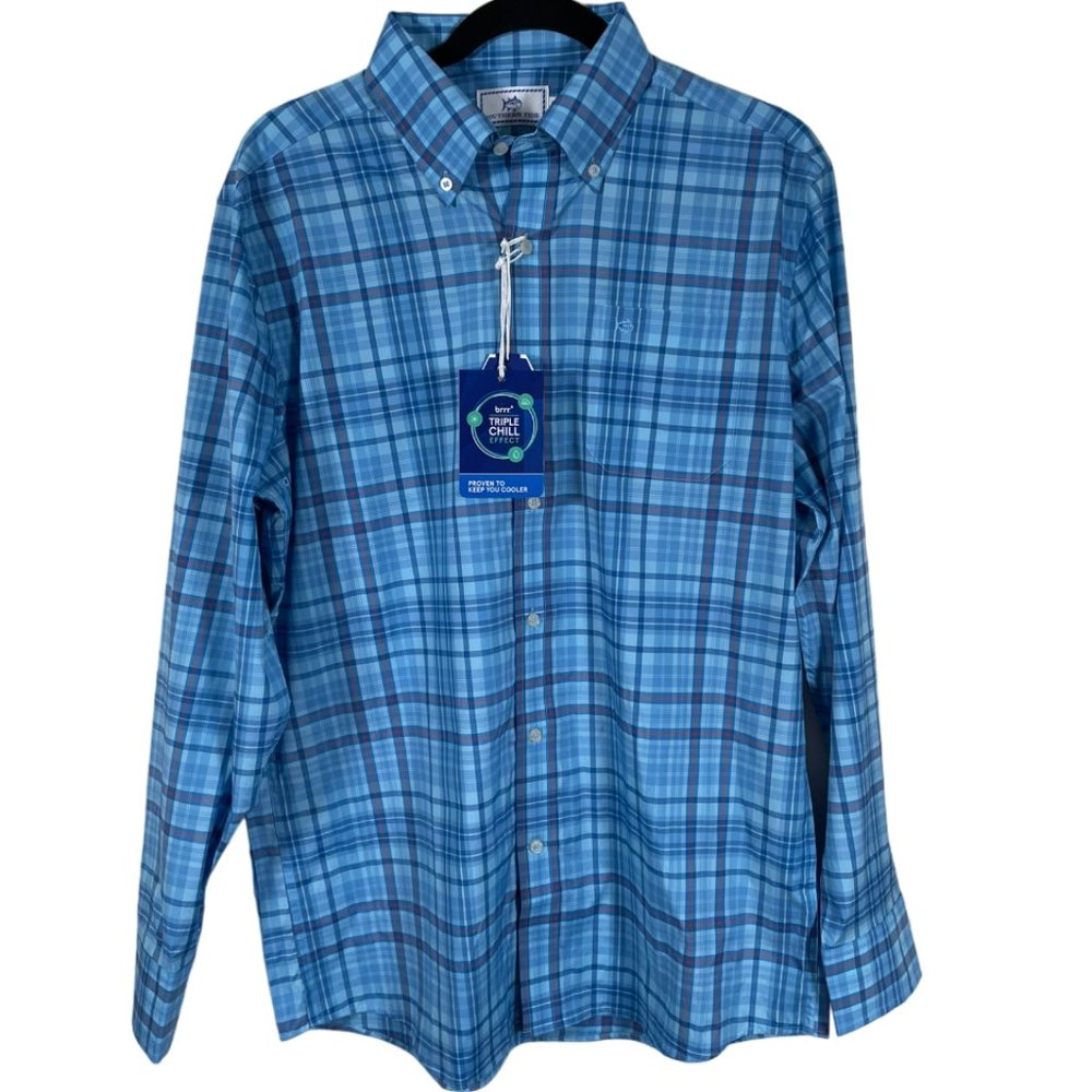 Southern Tide NEW Mens Intercoastal Collection Button Down Shirt Sz M Blue $130